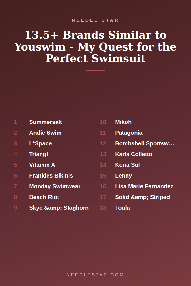 The Full List: 13.5+ Brands Similar to Youswim - My Quest for the Perfect Swimsuit