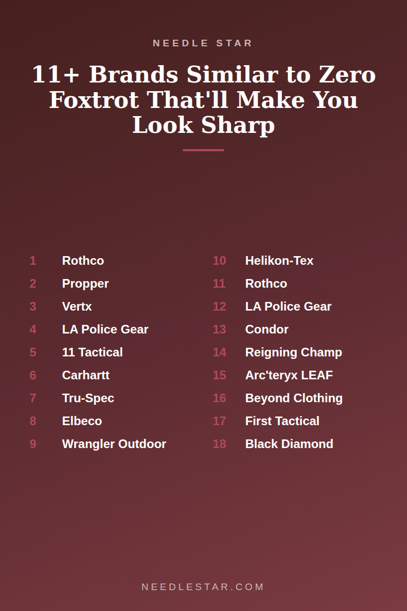 The Full List: 11+ Brands Similar to Zero Foxtrot That'll Make You Look Sharp
