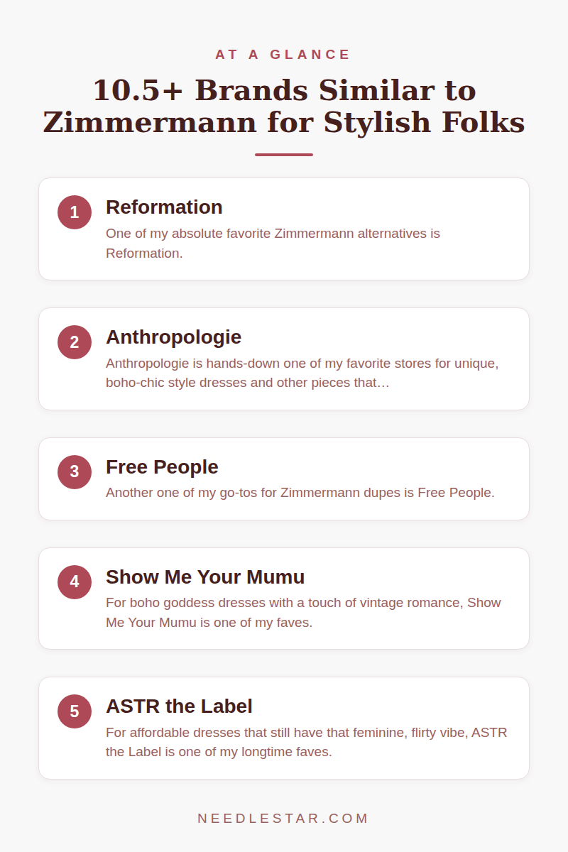 At a Glance: 10.5+ Brands Similar to Zimmermann for Stylish Folks