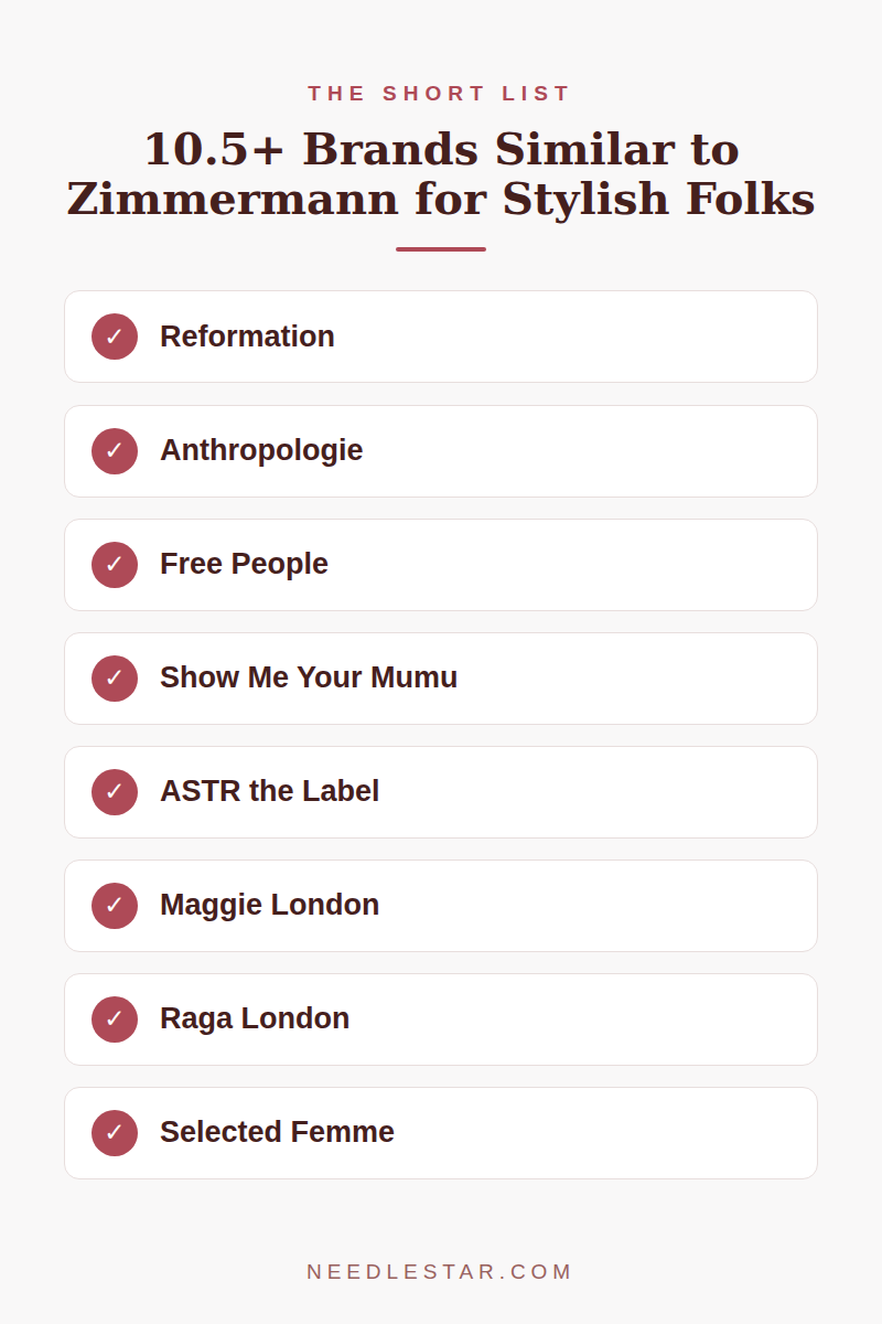 The Short List: 10.5+ Brands Similar to Zimmermann for Stylish Folks