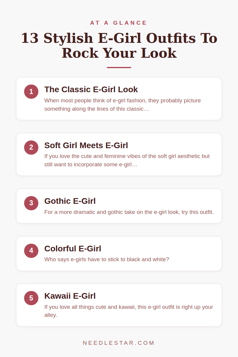 At a Glance: 13 Stylish E-Girl Outfits To Rock Your Look