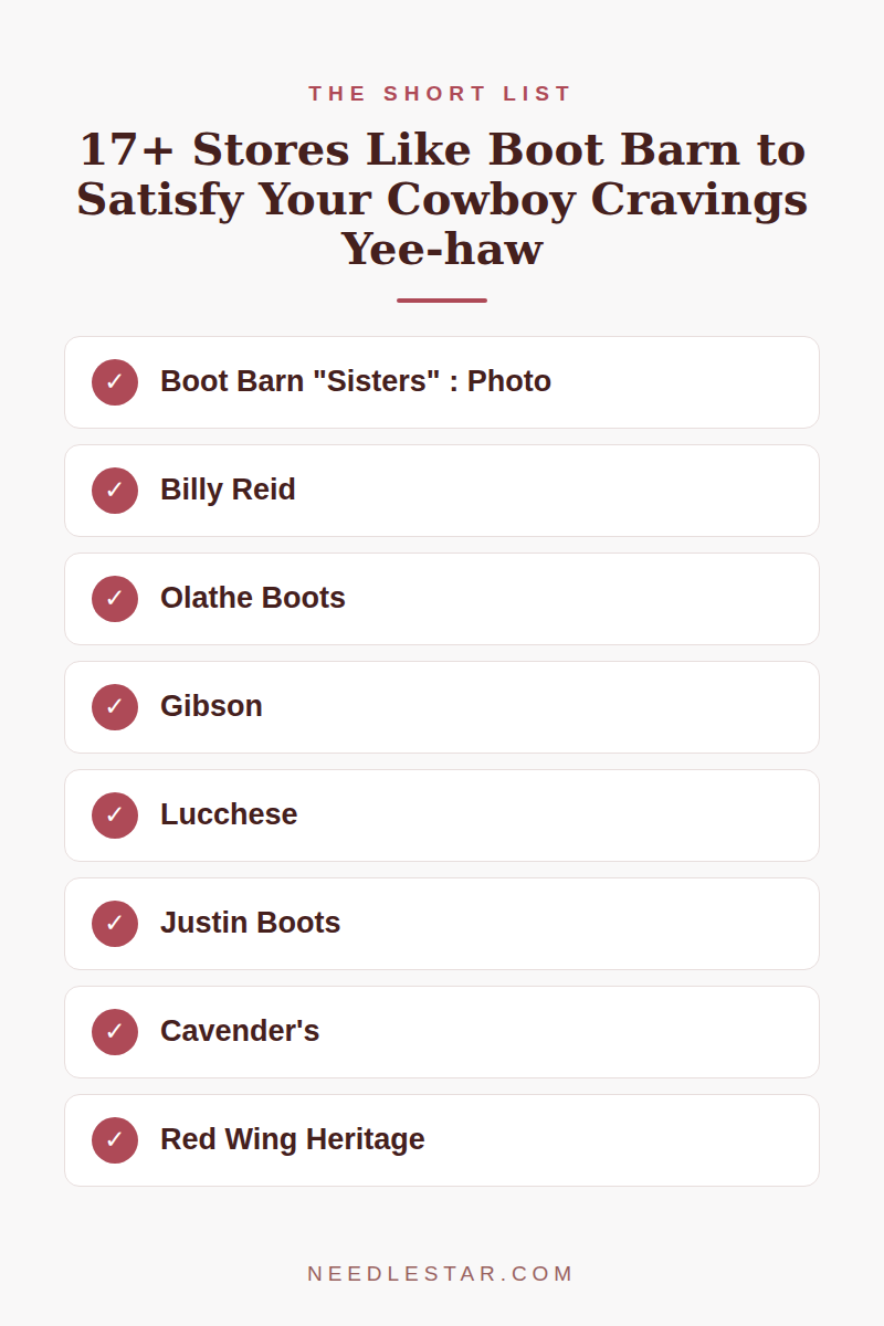 The Short List: 17+ Stores Like Boot Barn to Satisfy Your Cowboy Cravings Yee-haw!